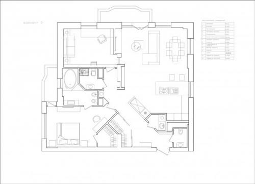 Несколько вариантов перепланировки квартиры. 04