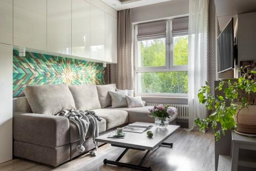 Эта уютная и очень функциональная однушка - настоящий оазис спокойствия, созданный специально для хозяйки, которая любит природу. 02 Эта уютная и очень функциональная однушка - настоящий оазис спокойствия, созданный специально для хозяйки, которая любит природу. 02