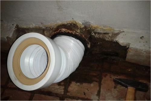 Замена манжеты унитаза. 06