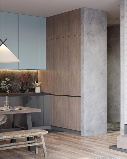 Кадры не Скучного интерьера квартиры в светлых тонах. 03