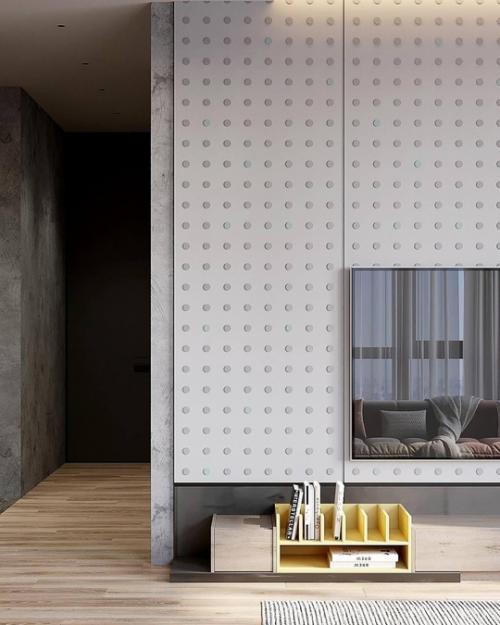 Кадры не Скучного интерьера квартиры в светлых тонах. 07