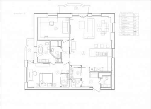 Несколько вариантов перепланировки квартиры. 03