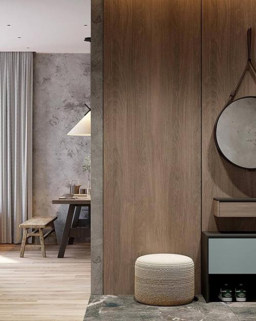 Кадры не Скучного интерьера квартиры в светлых тонах. 02