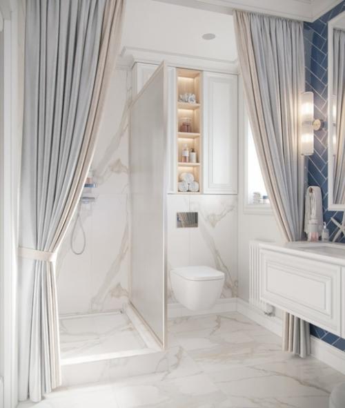 Стильная ванная комната в загородном доме. 03