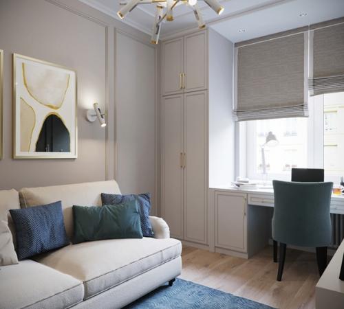 Небольшой уютный кабинет - гостевая комната на 8 кв. 01