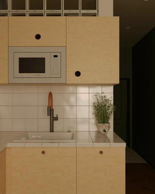 Дизайн этой квартиры 26 м кв создан вокруг личности молодой хозяйки. 03