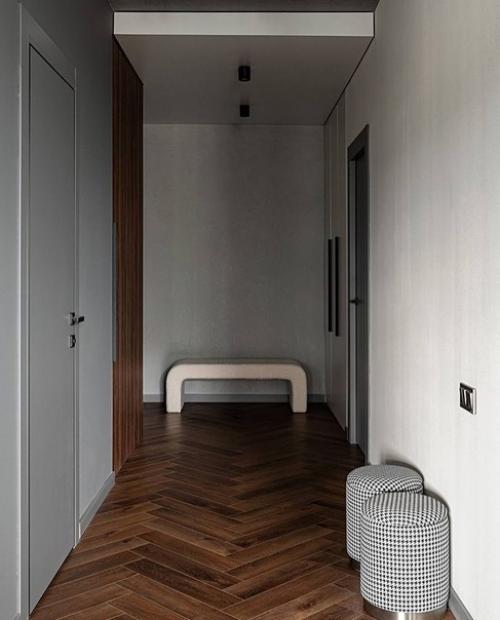 Современный интерьер в однокомнатной квартире для молодых и активных людей, которые ценят комфорт и функциональность. 09