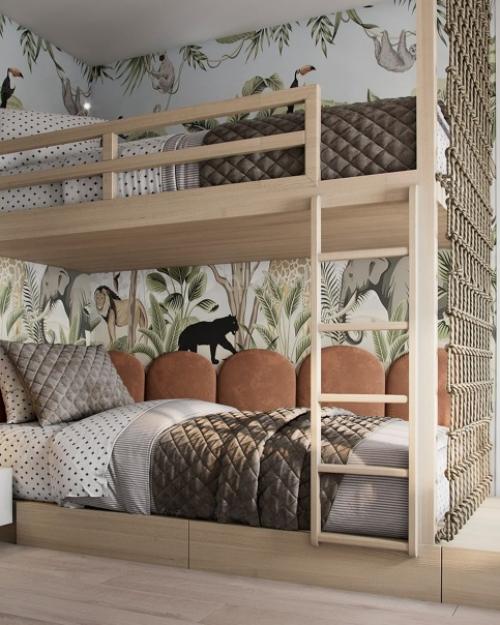 Яркий и очень интересный проект детской комнаты, площадью 11 кв. 02