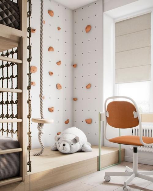 Яркий и очень интересный проект детской комнаты, площадью 11 кв. 07