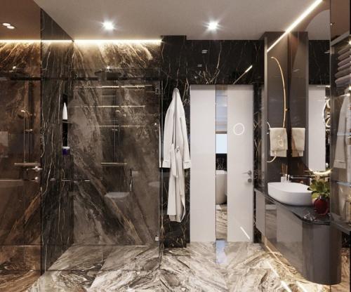 Школа ремонта.  Шикарная ванная комната. 02