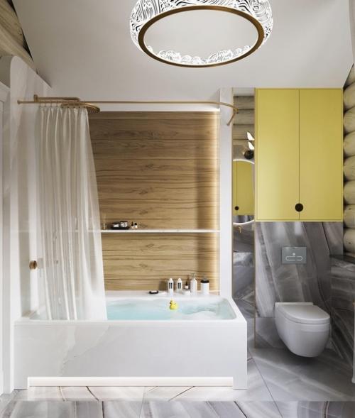 Школа ремонта.  Детская ванная комната в загородном доме. 06