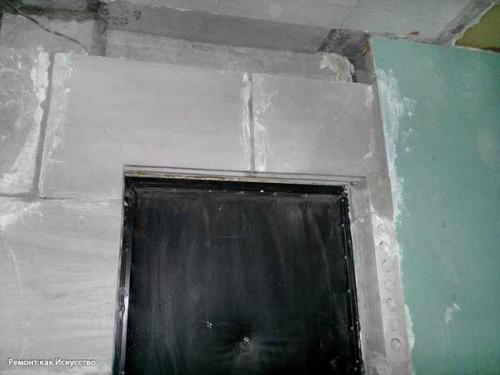 Выстраиваем проемы и мы обшиваем откосы. 01