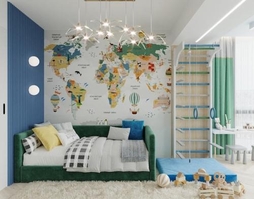 Школа ремонта.  Мальчишки любят яркое, синее, изображения животных, лазилки и. трактора и спецтехнику. 06