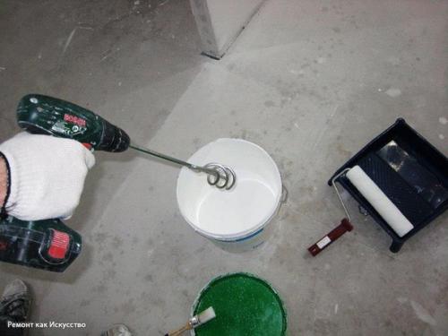 Мы красим стены и потолок. 01