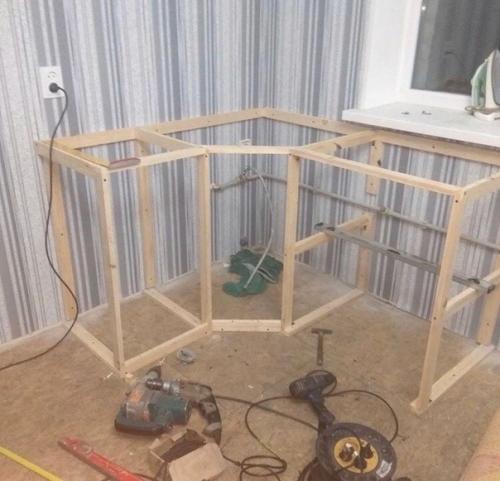 Учебникремонта. Муж решил сам сделать кухонную мебель из имеющихся материалов, горжусь. 01