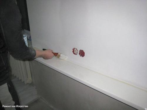 Мы красим стены и потолок. 08