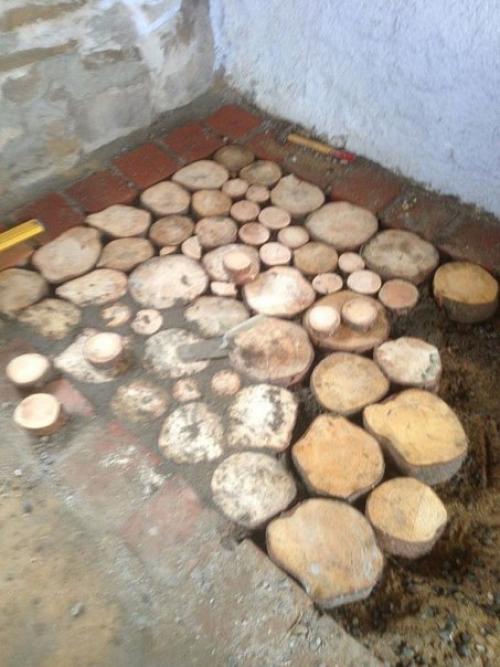 Пол из спилов. 03