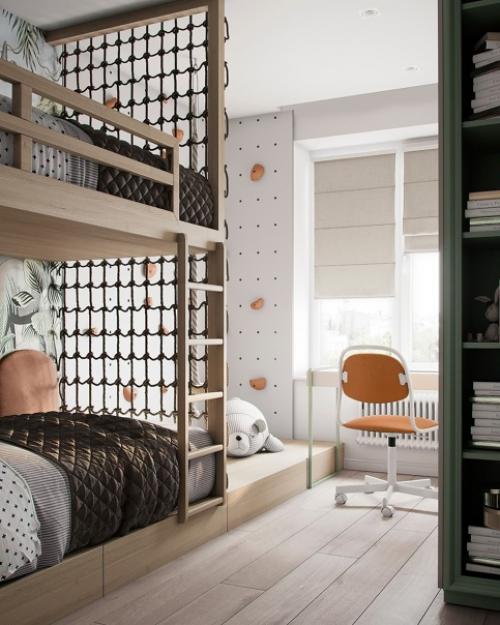 Яркий и очень интересный проект детской комнаты, площадью 11 кв. 05