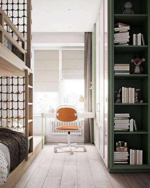 Яркий и очень интересный проект детской комнаты, площадью 11 кв. 06