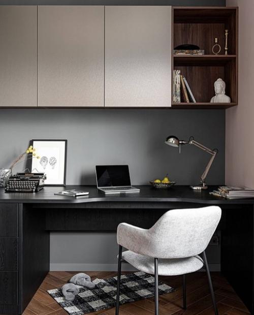 Современный интерьер в однокомнатной квартире для молодых и активных людей, которые ценят комфорт и функциональность. 05