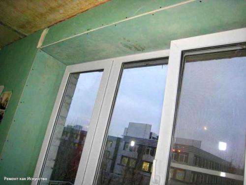 Выстраиваем проемы и мы обшиваем откосы. 07