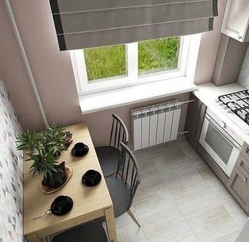 Дизайн - проект очень уютной светлой кухни. 01