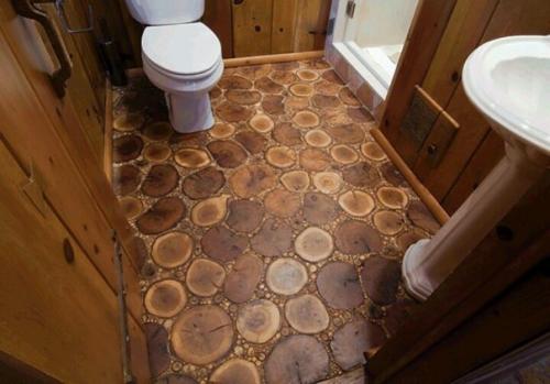 Пол из спилов. 04