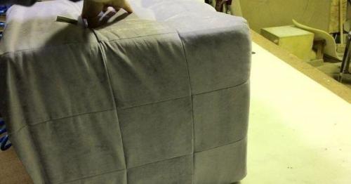 Как сделать мягкий пуфик для прихожей с утяжками своими руками? 05 Как сделать мягкий пуфик для прихожей с утяжками своими руками? 05