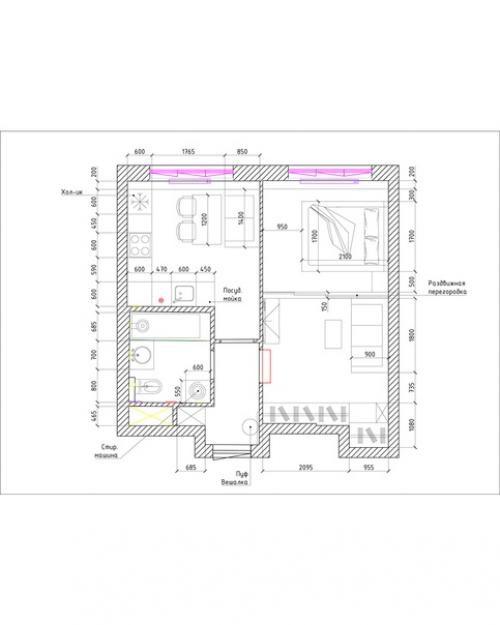 Школа ремонта.  Теплая однушка площадью 36 кв. 09