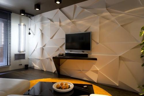 В дизайне интерьера гипс - это необязательно классическая лепнина и декор белого цвета. 07