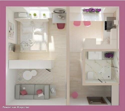 Однокомнатная квартира в панельном доме. 02 Однокомнатная квартира в панельном доме. 02