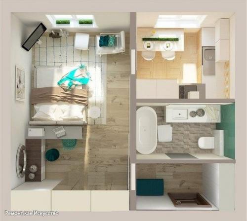 Однокомнатная квартира в панельном доме. 04 Однокомнатная квартира в панельном доме. 04