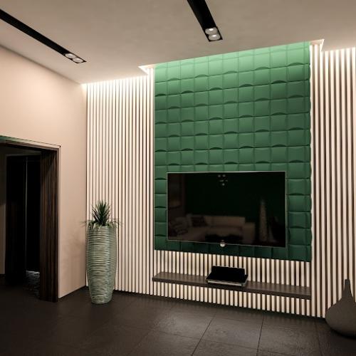 В дизайне интерьера гипс - это необязательно классическая лепнина и декор белого цвета. 03