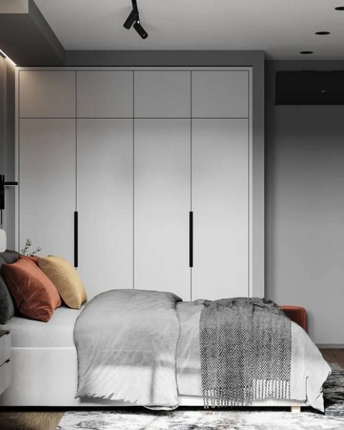 Интерьер спальной комнаты и лоджии примыкающей к ней. 01