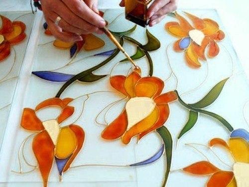 Витражи на окнах своими руками. 02