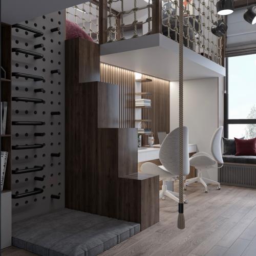 Комната мечты.  Детская комната для двух мальчиков - подростков. 07