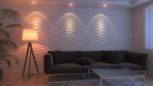 В дизайне интерьера гипс - это необязательно классическая лепнина и декор белого цвета. 04