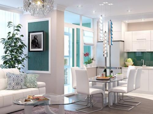 Дизайн интерьера однокомнатной квартиры - студии. 02