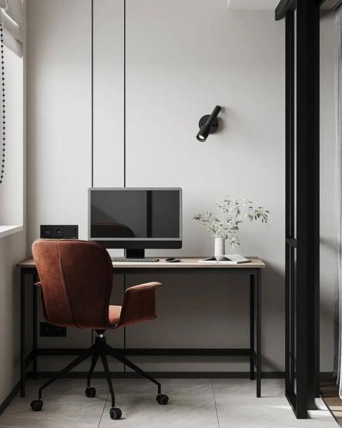 Интерьер спальной комнаты и лоджии примыкающей к ней. 06