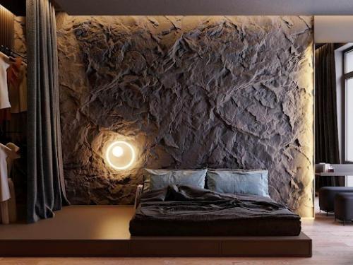 В дизайне интерьера гипс - это необязательно классическая лепнина и декор белого цвета. 02