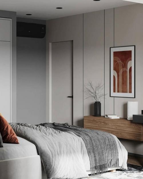 Интерьер спальной комнаты и лоджии примыкающей к ней. 04