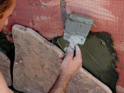 Оформление фундамента искусственным камнем. 05 Оформление фундамента искусственным камнем. 05