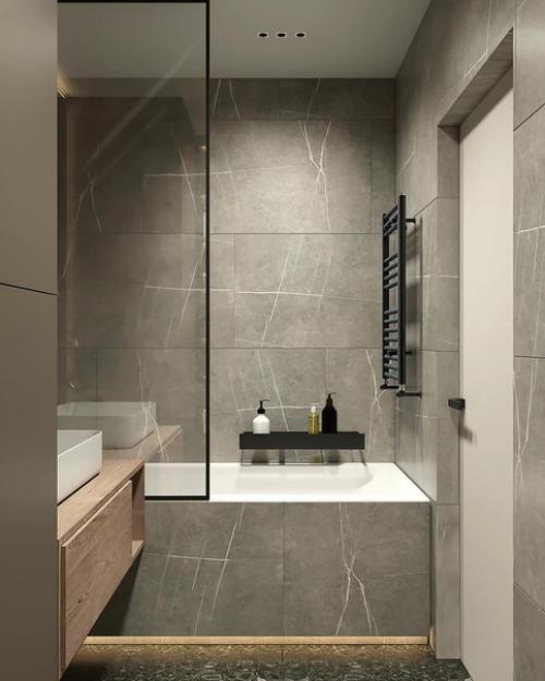 Современная, стильная и минималистичная ванная, которая вместила абсолютно все, что нужно! 03