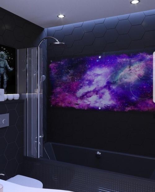 Как вам такая космическая тематика в ванной комнате? 02