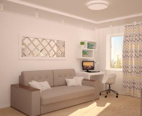 Гостиная 16 кв м в квартире. 02