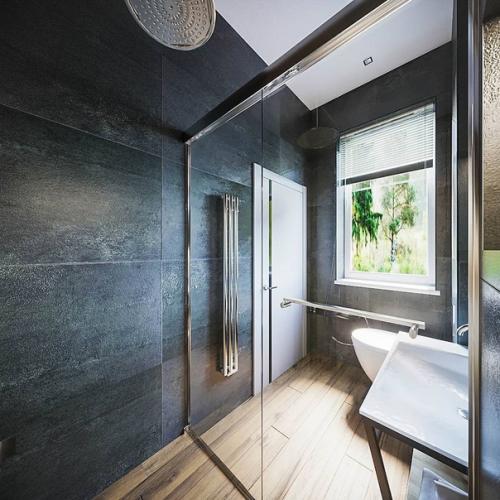 Душевая комната в стиле лофт. 03