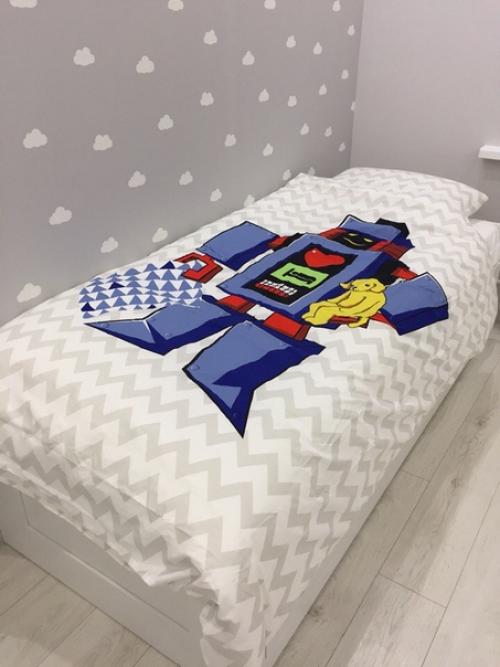 Комната для ребенка в серых тонах. 01