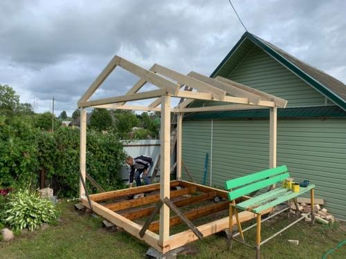 Всего 5 дней и беседка готова! 03