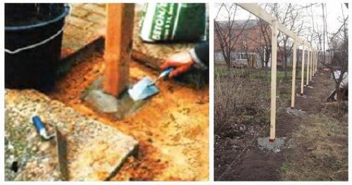 Рекомендации по установке деревянных стоек забора в грунт. 04