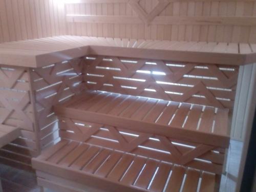 Делал внутреннюю отделку в баньке. 06